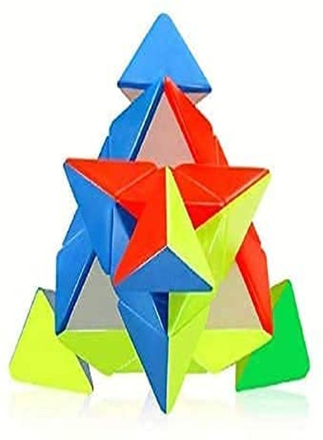 RPC99 Combo of High Speed Stickerless 3x3 & Pyraminx Pyramid Cube for Kids & Adults | Puzzle Games | Best Gift for Kid | Multi Color Sticker Less, Smart Cubes | Super Saver Combo Pack | Set of 2 - Image 4